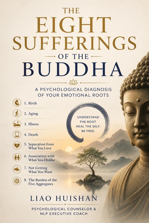 Cover of The Eight Sufferings of the Buddha: A Psychological Diagnosis of Your Emotional Roots by Liao Huishan