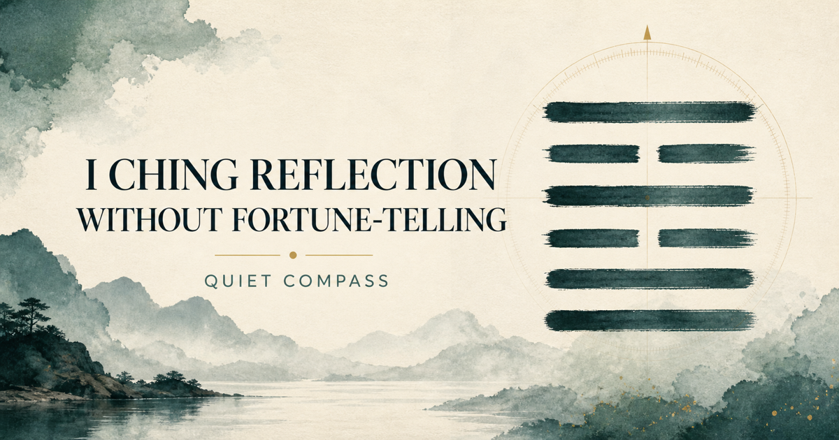 I Ching reflection without fortune-telling